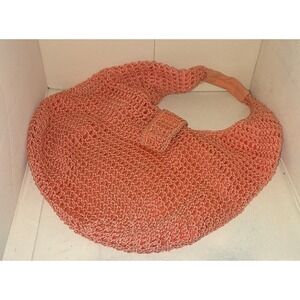 Peach‎ Macramé BOHO Bag With Snap Flap Closure